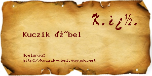 Kuczik Ábel névjegykártya